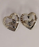 Sterling Silver Butterfly Heart Jewelry post earrings: Handmade Earrings