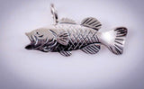 Silver Bass Necklace, Gift for Fisherman, Angler Jewelry