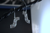 Sterling Silver Adinkra Symbol Earrings: Gye Nyame, Sankofa, Dwennimmen
