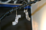Sterling Silver Adinkra Symbol Earrings: Gye Nyame, Sankofa, Dwennimmen