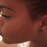 Sterling Silver Music Heart Stud Earrings: Handmade Treble Bass Jewelry