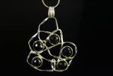 Silver black necklace, birthday gift, Gift for biologist