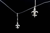 Silver Earrings Dangle Fleur de lis Louisiana Canada Louisville Boys Scouts Sterling jewelry signed sets available