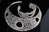 Silver Choker collar Necklace Meaning inside complex and beautiful Chester Allen storm within jewelry art hand woven unique gift for her