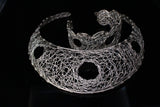 Silver Choker collar Necklace Meaning inside complex and beautiful Chester Allen storm within jewelry art hand woven unique gift for her