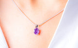 February Birthstone amethyst silver purple Necklace set available gift for her birthday gift unisex cool boho for sisters teens