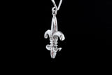 Mothers Day Gift, Silver Earrings Dangle Fleur de lis Louisiana Canada Louisville Boys Scouts Sterling jewelry signed sets available