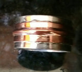 gift for him, Silver Band Ring, Handmade, Sterling Copper Mens ring, wedding ring, thumb ring. one of a kind Birthday gift
