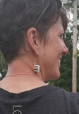 Mothers Day Gift, Piano keys silver jewelry set  pendant and earring Set music recycled handmade instrument gift