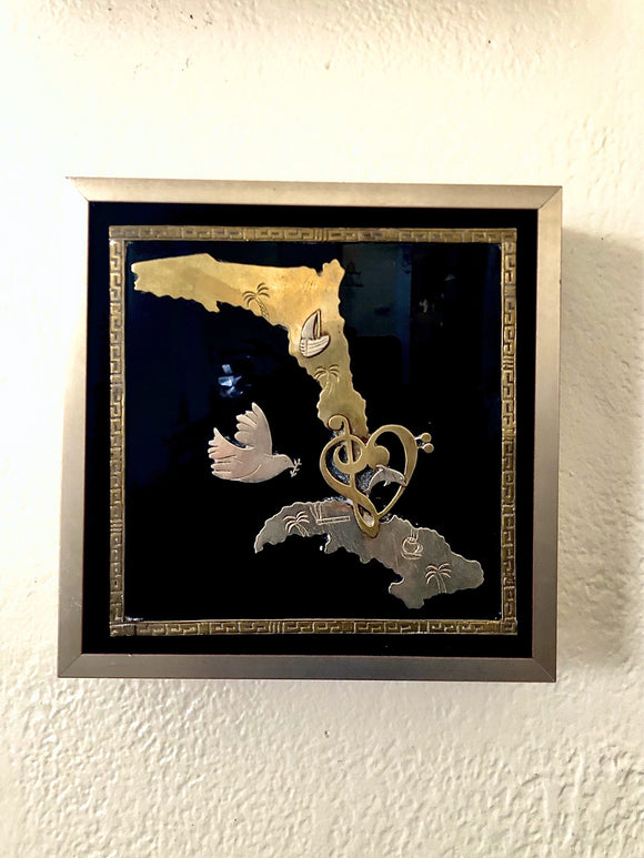 Mothers Day Gift, Wall Art METAL ART Siempre-The Ties that Vibe Florida Cuban Culture Peace Art