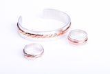 gift for him, Silver Band Ring, Handmade, Sterling Copper Mens ring, wedding ring, thumb ring. one of a kind Birthday gift
