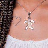 Mothers Day Gift, Turtle Jewelry set Necklace and earrings silver turtle great for two tone silver & Gold