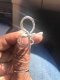 Silver Ankh ring, handcrafted by Chester Allen, coptic cross, Kemetic Egyptian jewelry, Divine feminine Statement jewelry