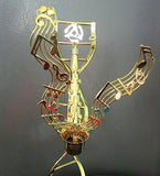 Music Art sculpture Science and Music inspired  DNA with a Composers musical staff DNA New Orleans inspired handmade home or office gift