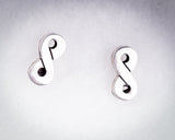 Mothers Day Gift, Infinity stud earrings
