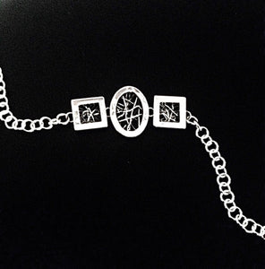 Silver link bracelet, meaningful jewelry for her, Chester Allen original design