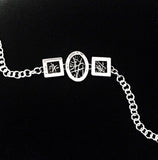 Silver link bracelet, meaningful jewelry for her, Chester Allen original design