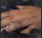 Silver Ankh ring, handcrafted by Chester Allen, coptic cross, Kemetic Egyptian jewelry, Divine feminine Statement jewelry