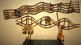 Music Art sculpture Science and Music inspired  DNA with a Composers musical staff DNA New Orleans inspired handmade home or office gift