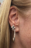 Fleur de lis stud Earrings Fleur de lis, NOLA Jewelry Louisiana, Louisville, Saints symbol, great for Second hole, mothers gift