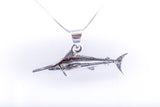 Mothers Day Gift, Marlin or swordfish necklace sterling silver handmade nautical jewelry