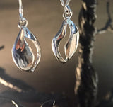 Mothers Day Gift, Cowrie shell Earrings handmade dangle sterling silver unique jewelry