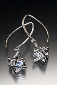 Merkaba earring, sacred geometry jewelry