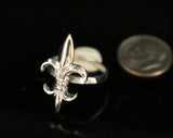 Fleur de lis Necklace, handmade sterling silver pendant signed by New Orleans jewelry artist Chester Allen