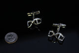DNA cufflinks, double helix, mens jewelry, science gift