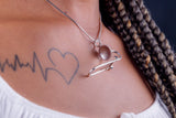 Mothers Day Gift, Trombone necklace silver handmade New Orleans Jazz inspired