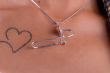 Mothers Day Gift, Trombone necklace silver handmade New Orleans Jazz inspired