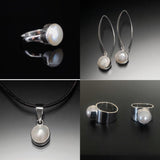Pearl Earrings, wedding, bridal jewelry, real freshwater pearls, set in Sterling silver, June birthstone, white stud earring