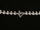 Mothers Day Gift, Music Heart link bracelet Silver, handmade Music gift for Jazz and Classical lovers, Choir, band  and music teacher