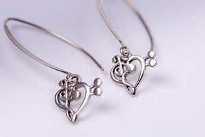Music heart Drop Earrings