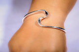 Silver swirl cuff bracelet