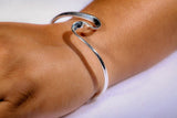 Silver swirl cuff bracelet