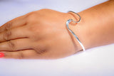 Silver swirl cuff bracelet