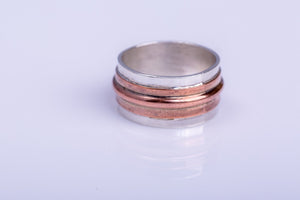 Silver Band Ring Handmade Sterling and Copper Mens ring, Can be used as a wedding ring, or thumb ring. Great one of a kind Birthday gift