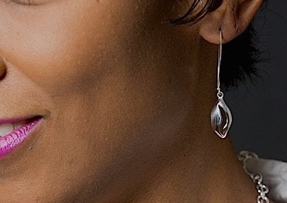 Mothers Day Gift, Cowrie shell Earrings handmade dangle sterling silver unique jewelry