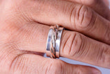 Silver ring, braided band, handmade mens jewelry, unisex made to size, artfully crafted silver ring jewelry by NOLA artist Chester Allen