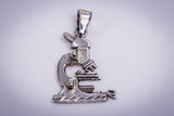 DNA Necklace, double helix pendant with Celtic Interlaced triqueta gift, sterling silver handmade Necklace science genetics jewelry
