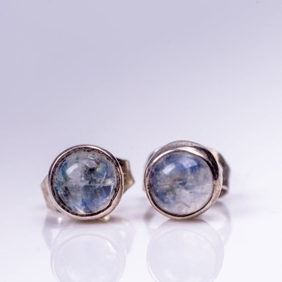 Moonstone stud earrings, jewelry of new beginnings, dainty earring, Moonstone earring, Gift for growth, strength, good luck