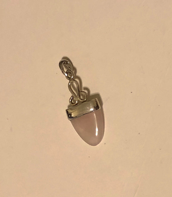Mothers Day Gift, Rose Quartz necklace, arrow head shape, pink gemstone, cute for boho or blush wedding