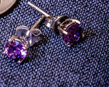 Red Crystal, stud earrings,Ruby color crystal studs,  July Birthstone colors
