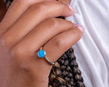 Mothers Day Gift, Opal ring small handmade semiprecious stone