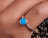 Mothers Day Gift, Opal ring small handmade semiprecious stone