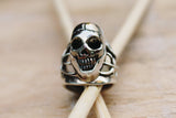 Mothers Day Gift, Skull Ring, sterling silver, skull men’s ring, skull engagement ring