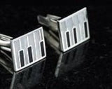 Bracelet Piano keys and Leather Sterling silver Recycled New Orleans Katrina pianist