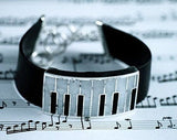 Music Gift, unique piano pin, recycled jewelry, piano keys, New Orleans. Jazz, music inspired, Chester Allen original jewelry art