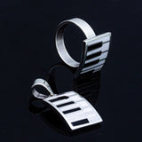 Mothers Day Gift, Piano keys silver jewelry set  pendant and earring Set music recycled handmade instrument gift